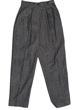 Vintage Anne Klein Lambswool Pleated Pants Women's Size 6 Made in USA Navy